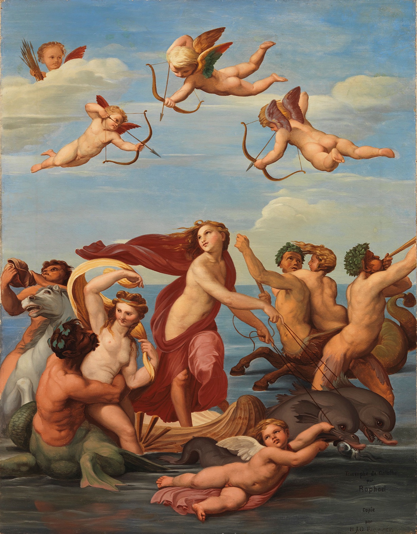 classical mythological painting, the triumph of Galatea